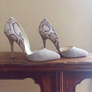 Steve Madden Giddy D'orsay Pump in Tan & Snake